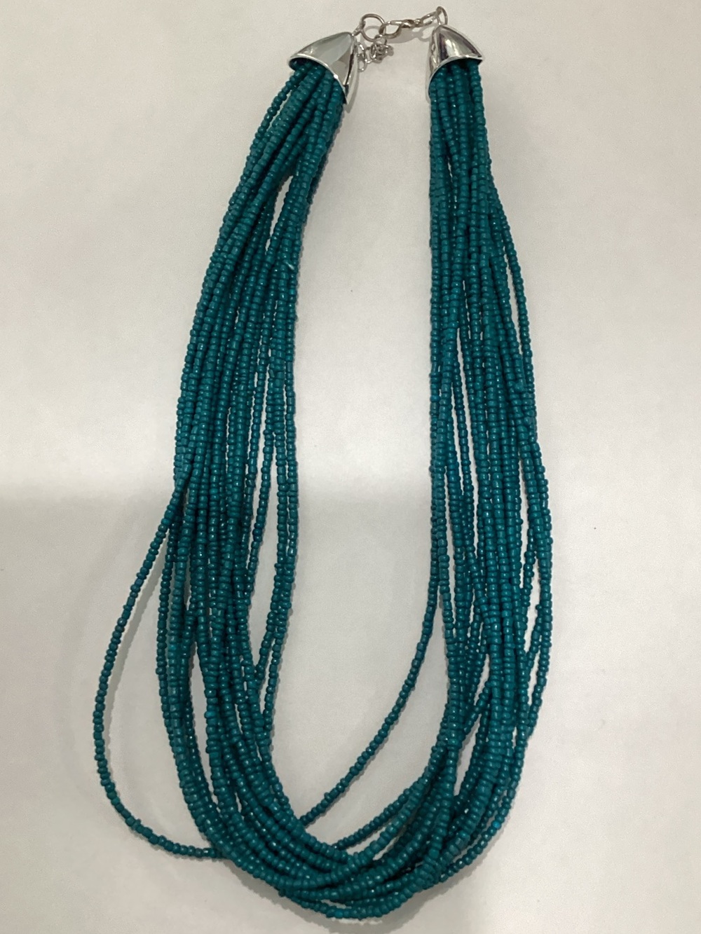 Multi-Strand‎ Teal Beaded Necklace